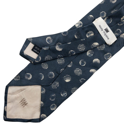 Vintage Issey Miyake Polka Dot Silk Tie | O/S, Cream