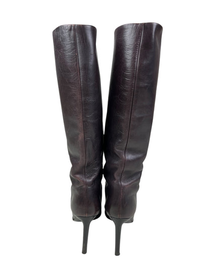 Prada vintage deep plum boots