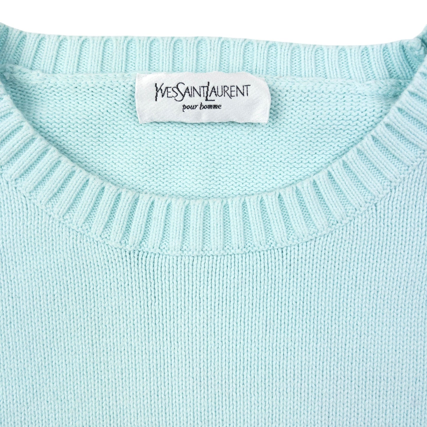 Vintage 2000s YSL Yves Saint Laurent Knit Jumper Size L | Large, Blue