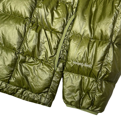 Montbell Square Stitch Puffer Jacket In Olive Green ( L )