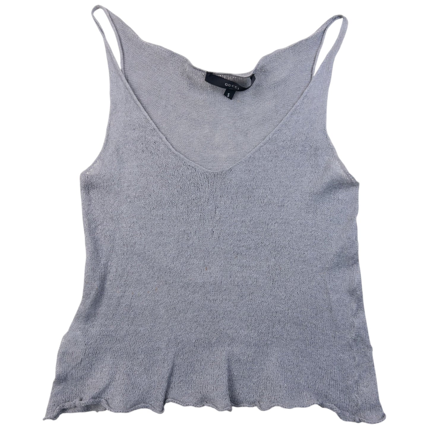 Vintage 90s Gucci By Tom Ford Linen Knit Vest Top Womens Size S | Small, Grey