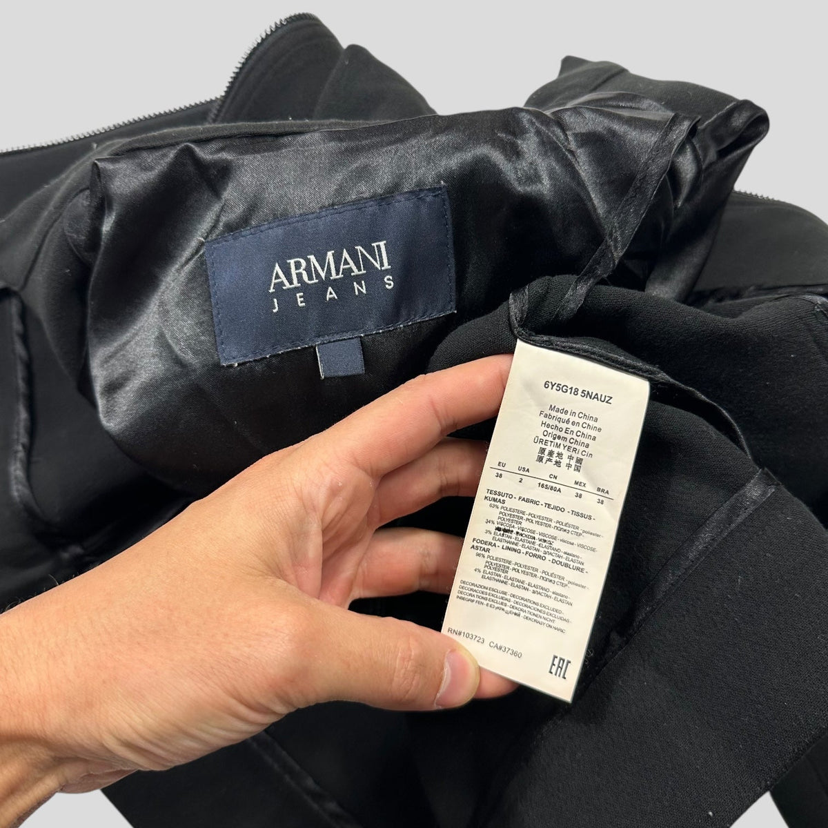 Armani Jeans 00’s Cropped Jacket - IT38 (UK6) | XS, Black