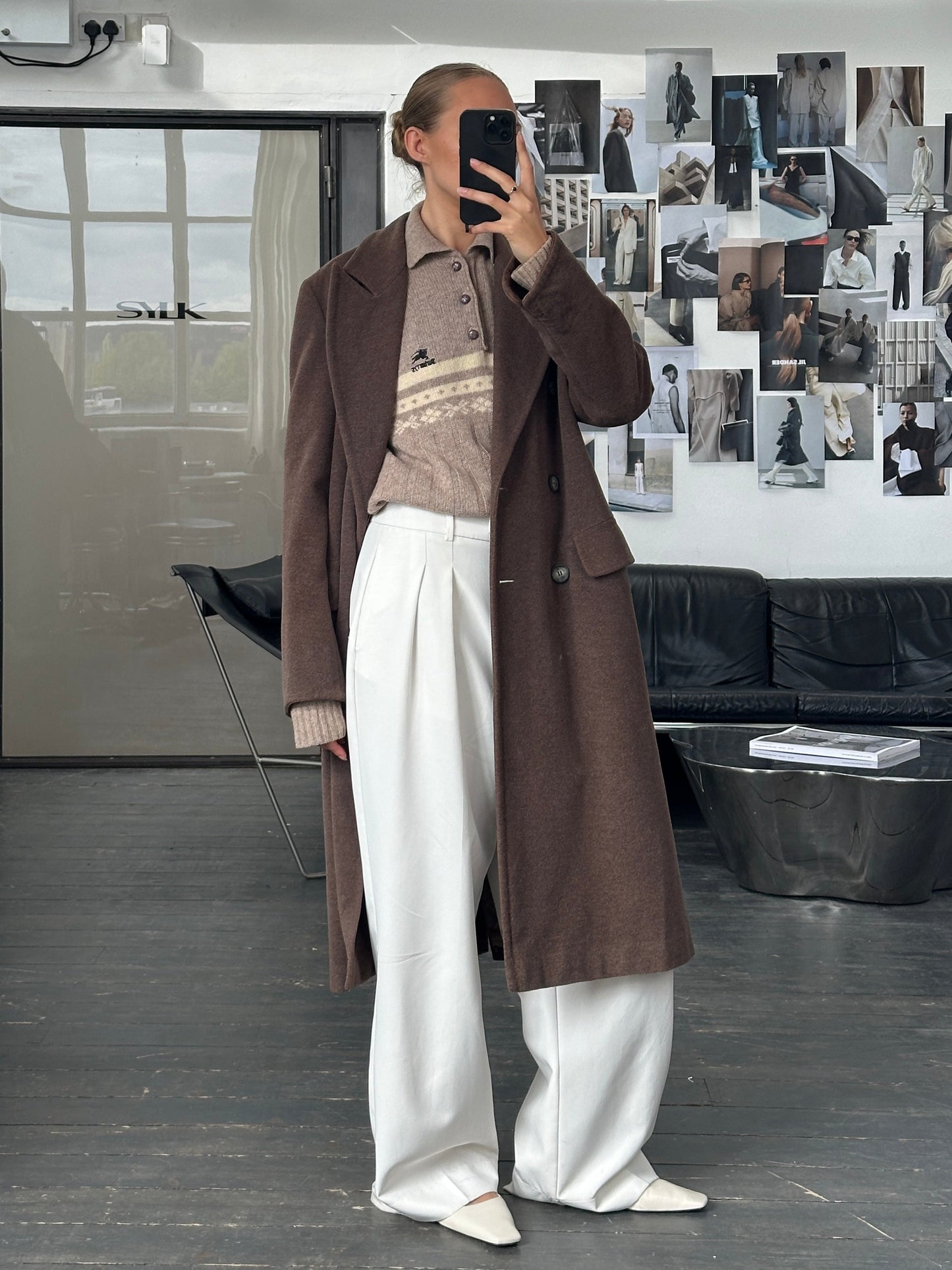 Sportmax 1990s Wool Double Breasted Coat - M/L