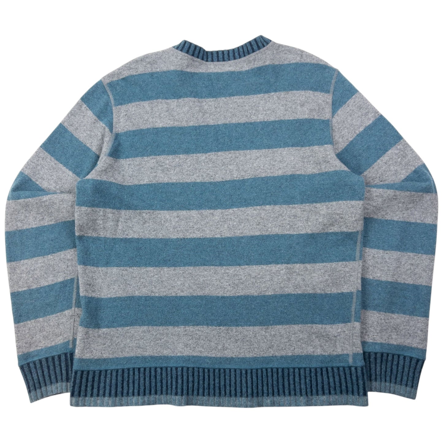 Vintage 2000s Hugo Boss Reversible Striped Wool Jumper Size L