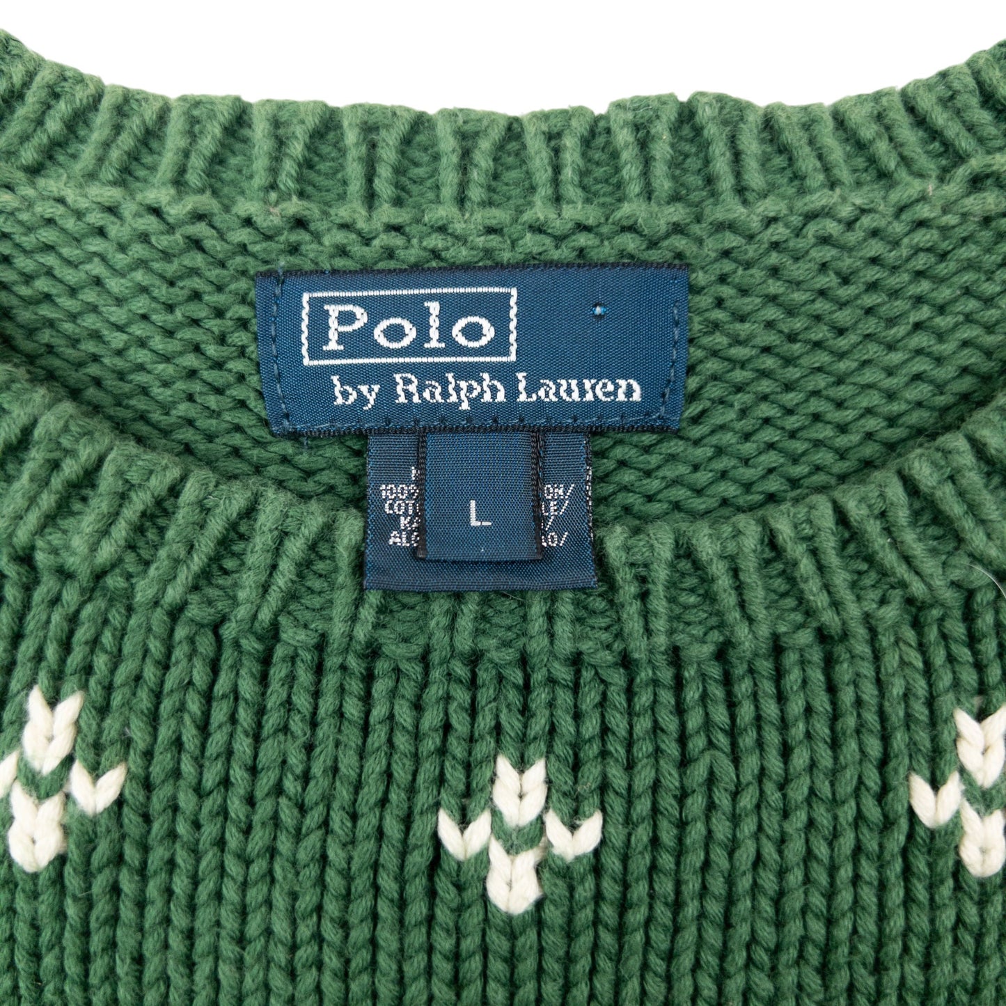 Vintage 90s Polo Ralph Lauren Knitted Skiing Jumper Size S | Small, Green
