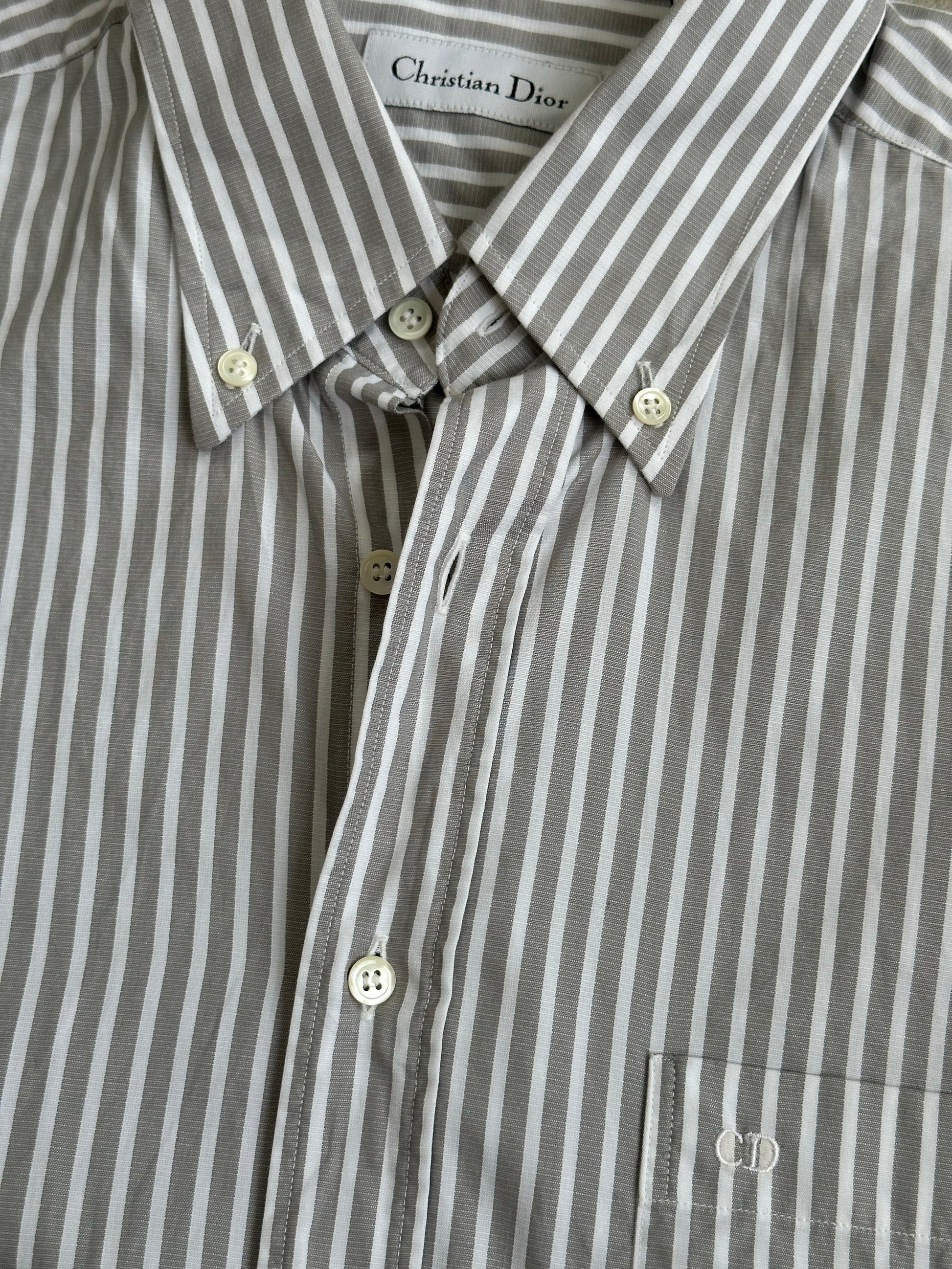 Christian Dior 1990s Pure Cotton Striped Shirt - M
