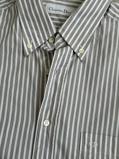 Christian Dior 1990s Pure Cotton Striped Shirt - M