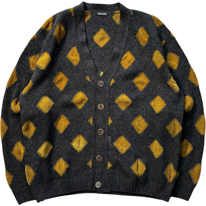 Giorgio Armani 80’s Diamond Pattern Soft Knit Cardigan XL | XL, Grey