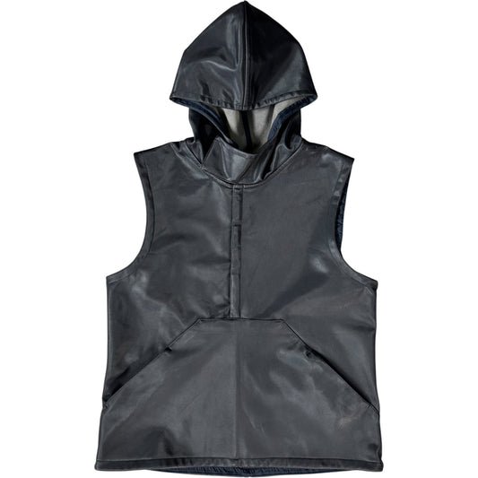 Nike 2001 Polyurethane Hooded Vest Jacket Size 14/16 | 14/16, Black
