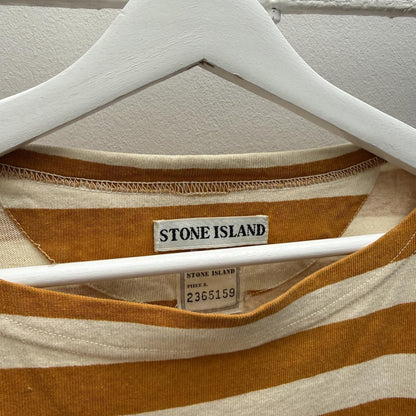 1989 Stone Island Reflective Logo T-shirt in yellow (M) | Medium, Yellow