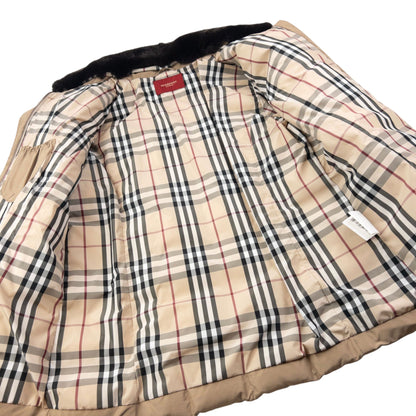 Vintage 2000s Burberry Nova Check Lined Quilted Puffer Jacket Womens Size L | Large, Beige