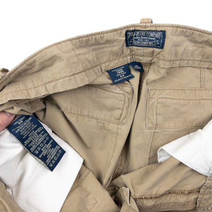 Vintage 2000s Ralph Lauren Polo Jeans Cargo Trousers Size W34 | W34, Beige