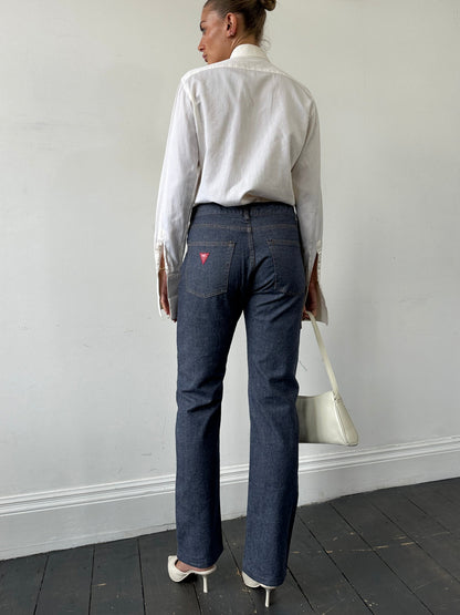 Fiorucci 1990s “Safety Jean” High Waisted Straight Leg Denim Jeans - W32