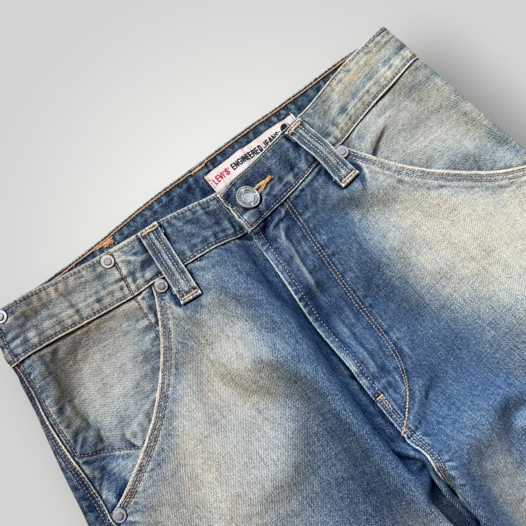 90s Levi's Engineered Jeans Twisted Denim Bootcut Jeans 30x32" | O/S, Red