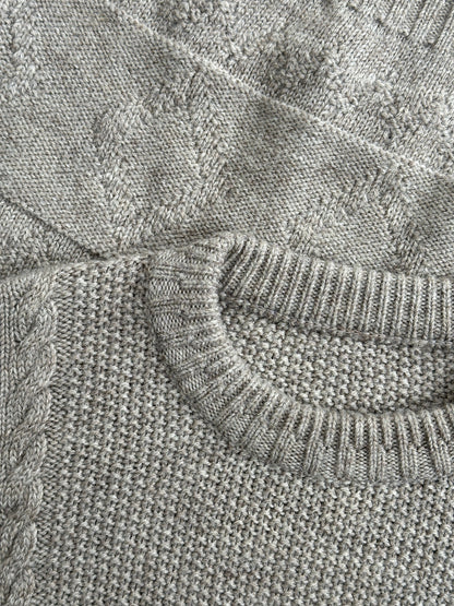 Italian Vintage 1990s Cable Knit Jumper - XL