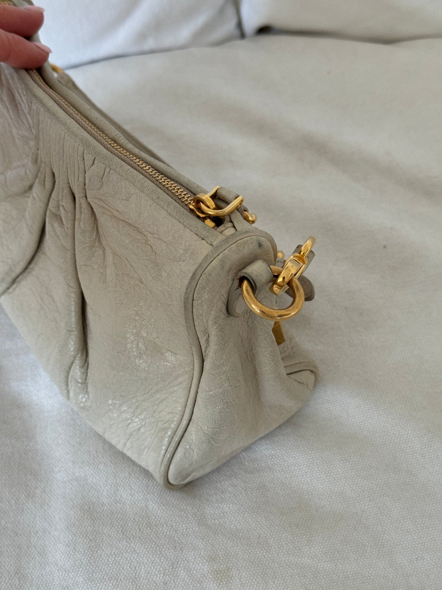 2010s Miu Miu Vitello Charm Mini Shoulder Bag | O/S, Gold