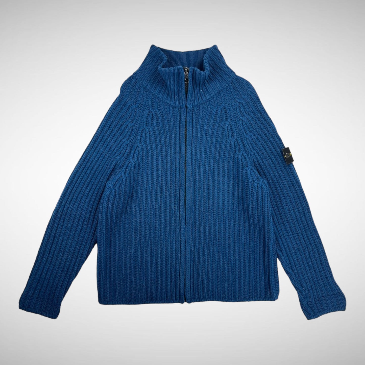 Stone Island Lana Wool Ribbed Zip-Up Jumper (AW01)