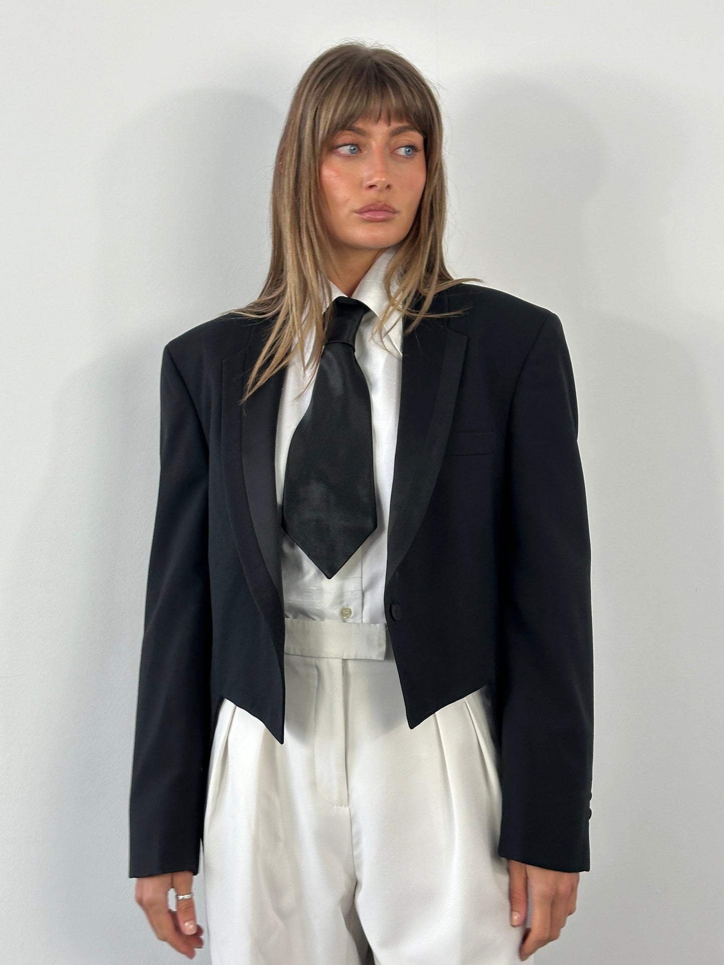 Christian Dior Grand Luxe 1980s Tuxedo Wool Satin Tailcoat - 39R/L