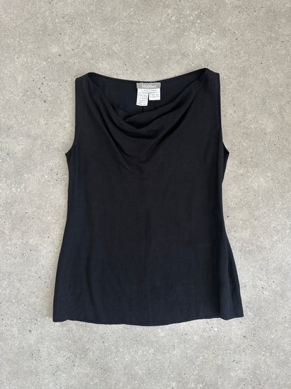 Max Mara Linen Cowl Neck Sleeveless Top - M