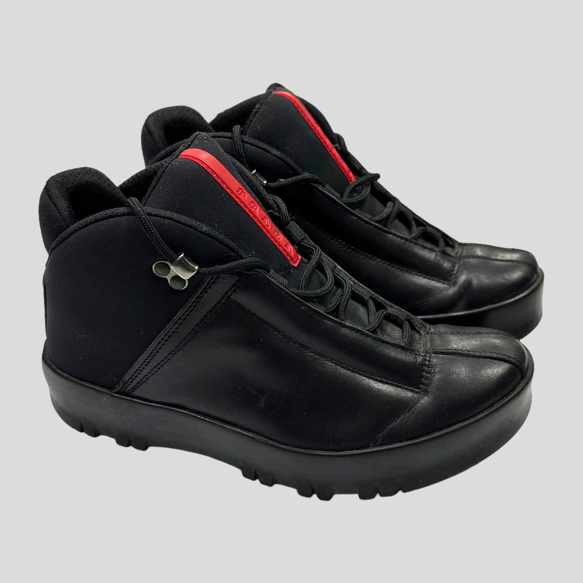 Prada Sport 00’s Leather & Nylon Boots - UK6 | 6, Black