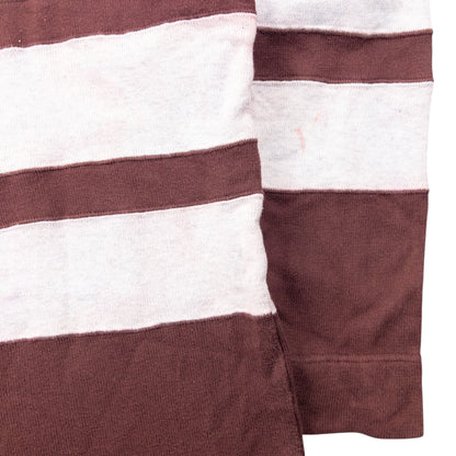 Vintage 90s Issey Miyake Thick Long Sleeve Polo Shirt Size M | Medium, Multicoloured