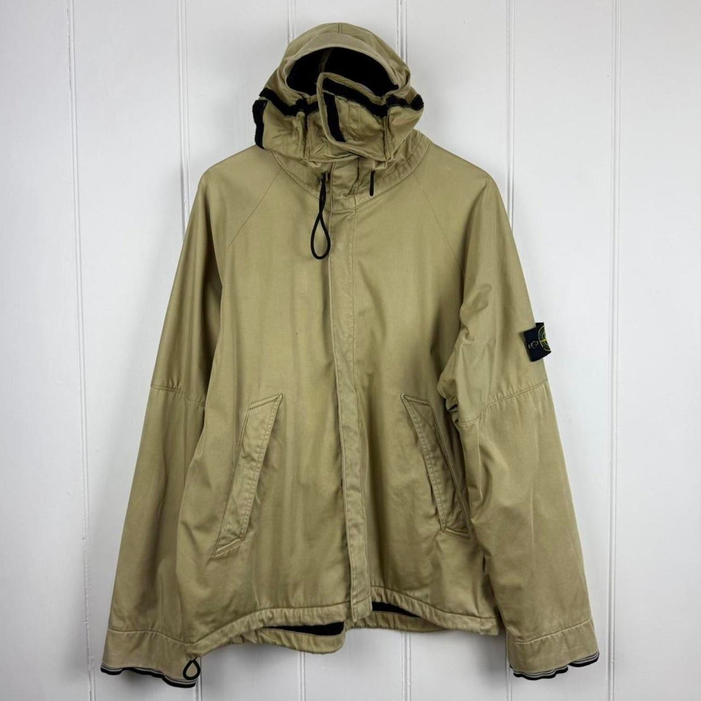 Stone Island Raso Floccato Sniper Mask Jacket Beige (XL) | Extra Large, Beige
