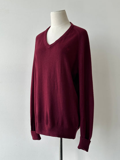 Christian Dior 1990s V-neck logo jumper in size M, featuring classic Dior branding and a stylish V-neck design.