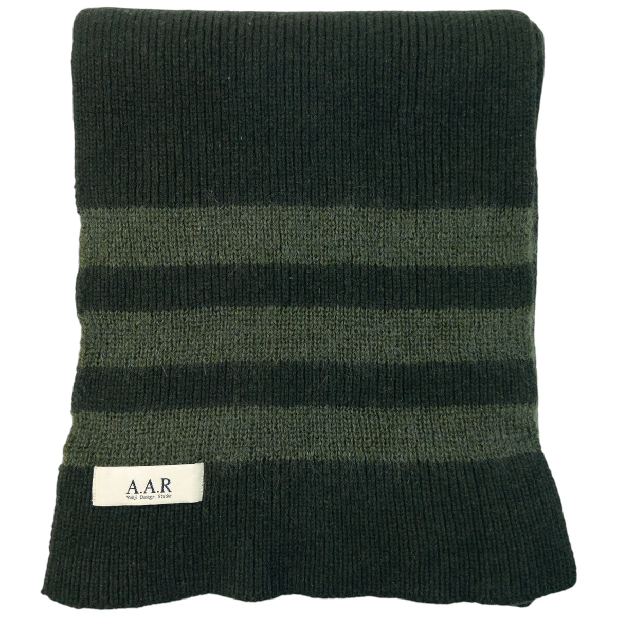 Vintage 90s Yohji Yamamoto A.A.R Long Wool Knit Scarf | O/S, Green