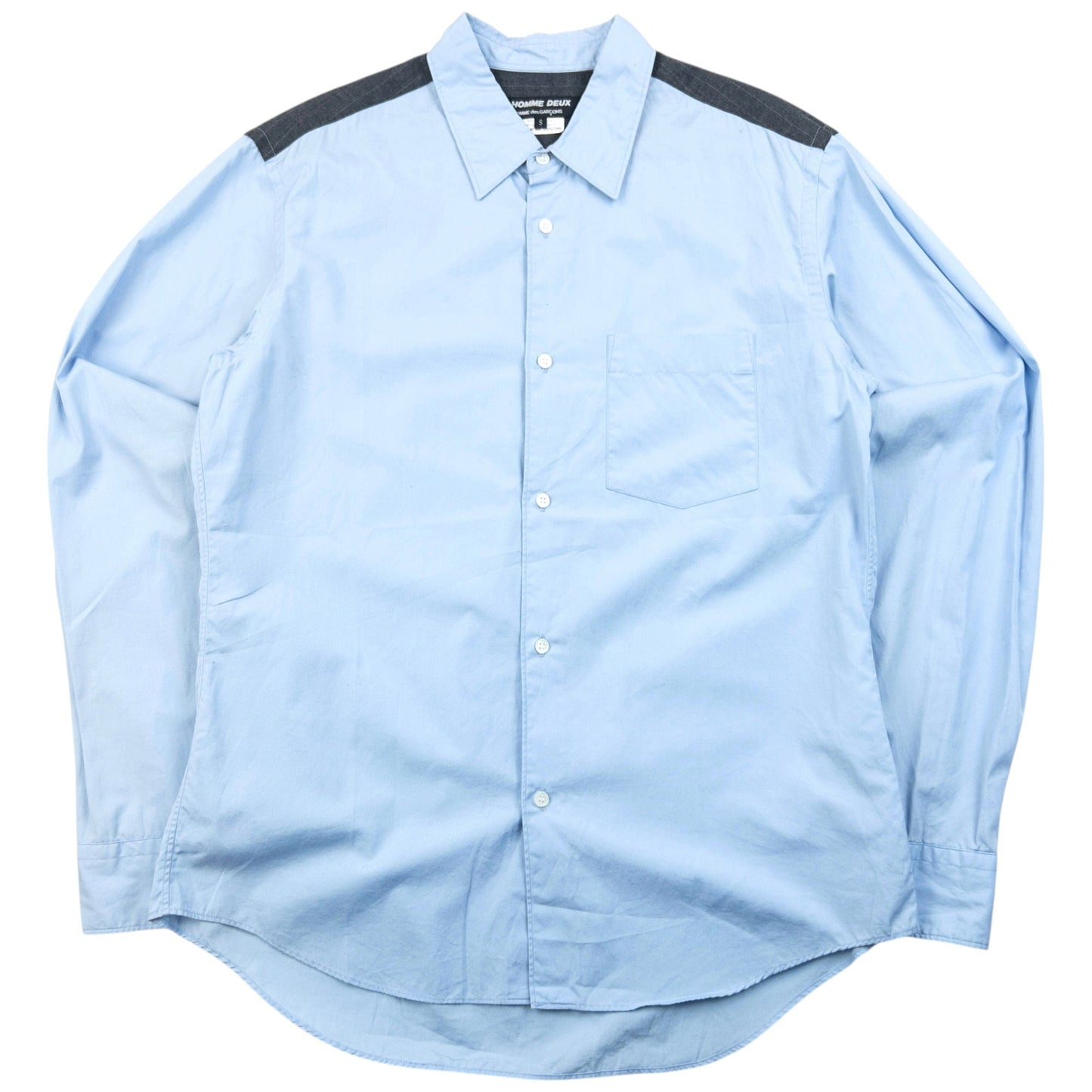 Vintage Comme Des Garçons HOMME DEUX Button Up Shirt Size S | Small, Blue