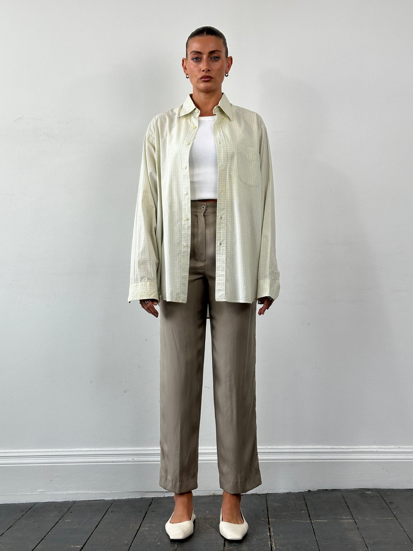 Mani Pure Silk High Waisted Trousers - W26