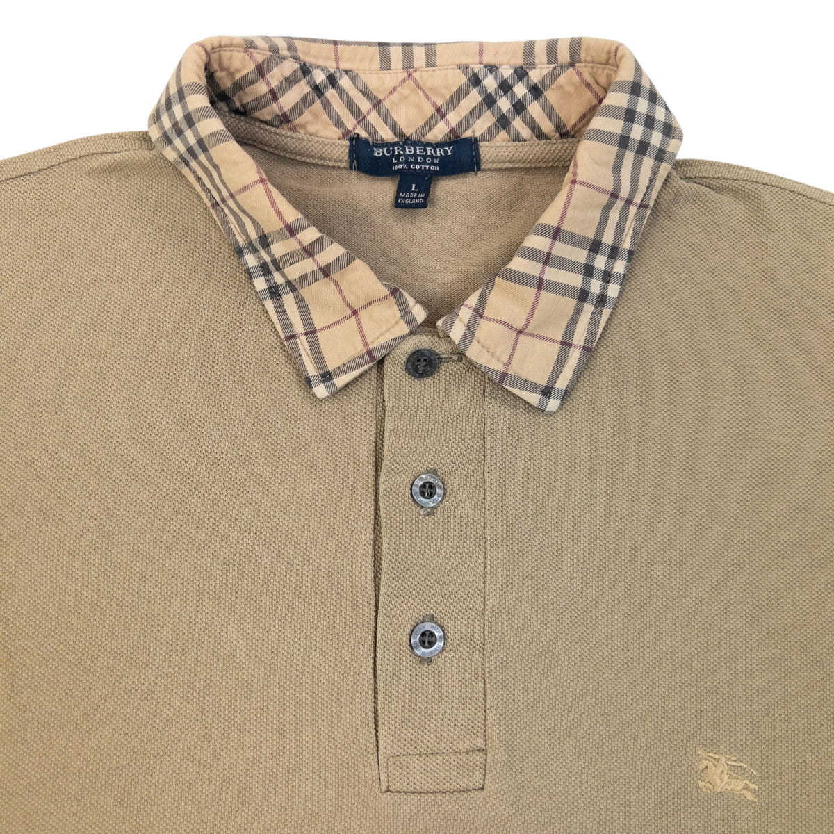 Vintage 2000s Burberry Nova Check Collar Polo Shirt Size L | Large, Multicoloured