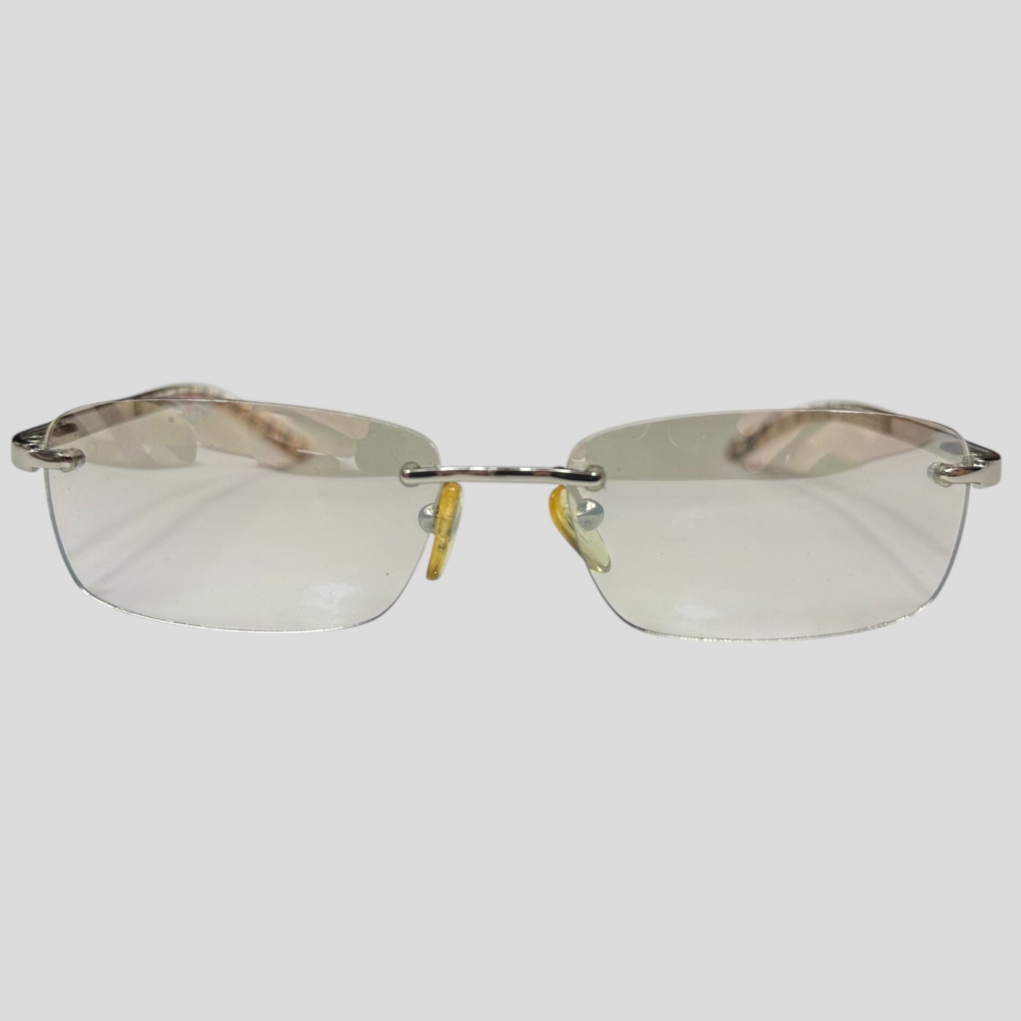 Burberry Safilo Nova Check Logo Metal Square Sunglasses