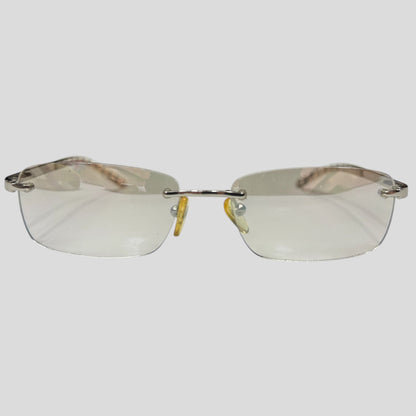 Burberry Safilo Nova Check Logo Metal Square Sunglasses