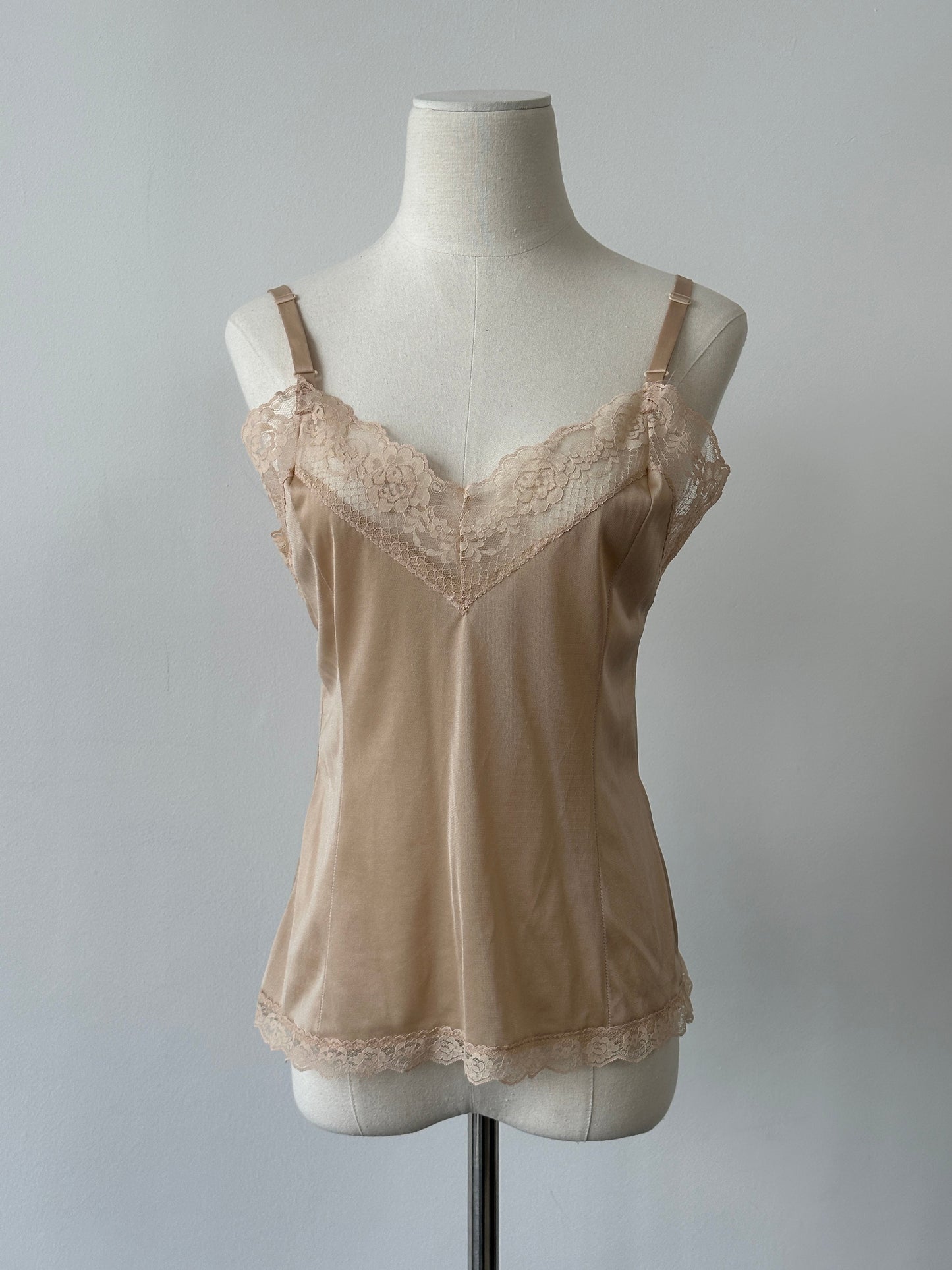 Vintage 2000s Satin Lace Cami Top - S