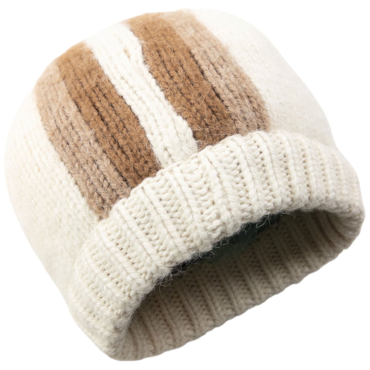 Vintage 2000s Prada Alpaca Wool Knit Beanie Hat | O/S, Brown