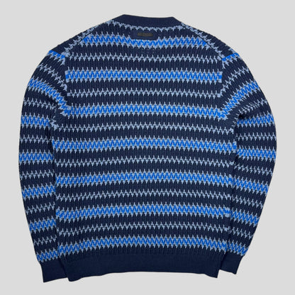 Prada 2019 Lightning Cashmere Wool Logo Knit - IT54 (L) | Black