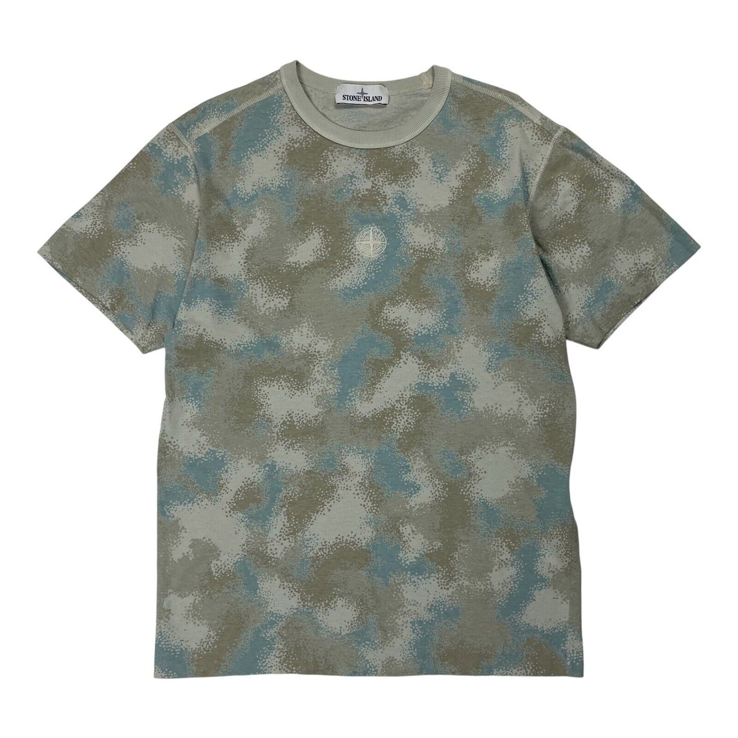 Stone Island Dove Grey Devore Camo T Shirt, Size Small | Stone island, Camo
