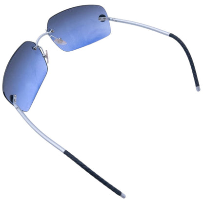 Vintage 2000s Chanel Rimless Sunglasses | O/S, Blue