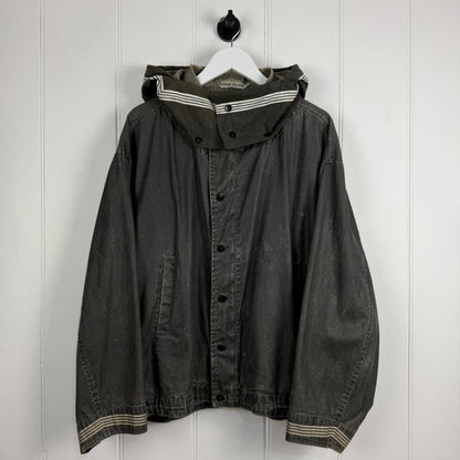 1980's Stone Island Marina Sailcloth Jacket Khaki (M) | Medium, Multicoloured