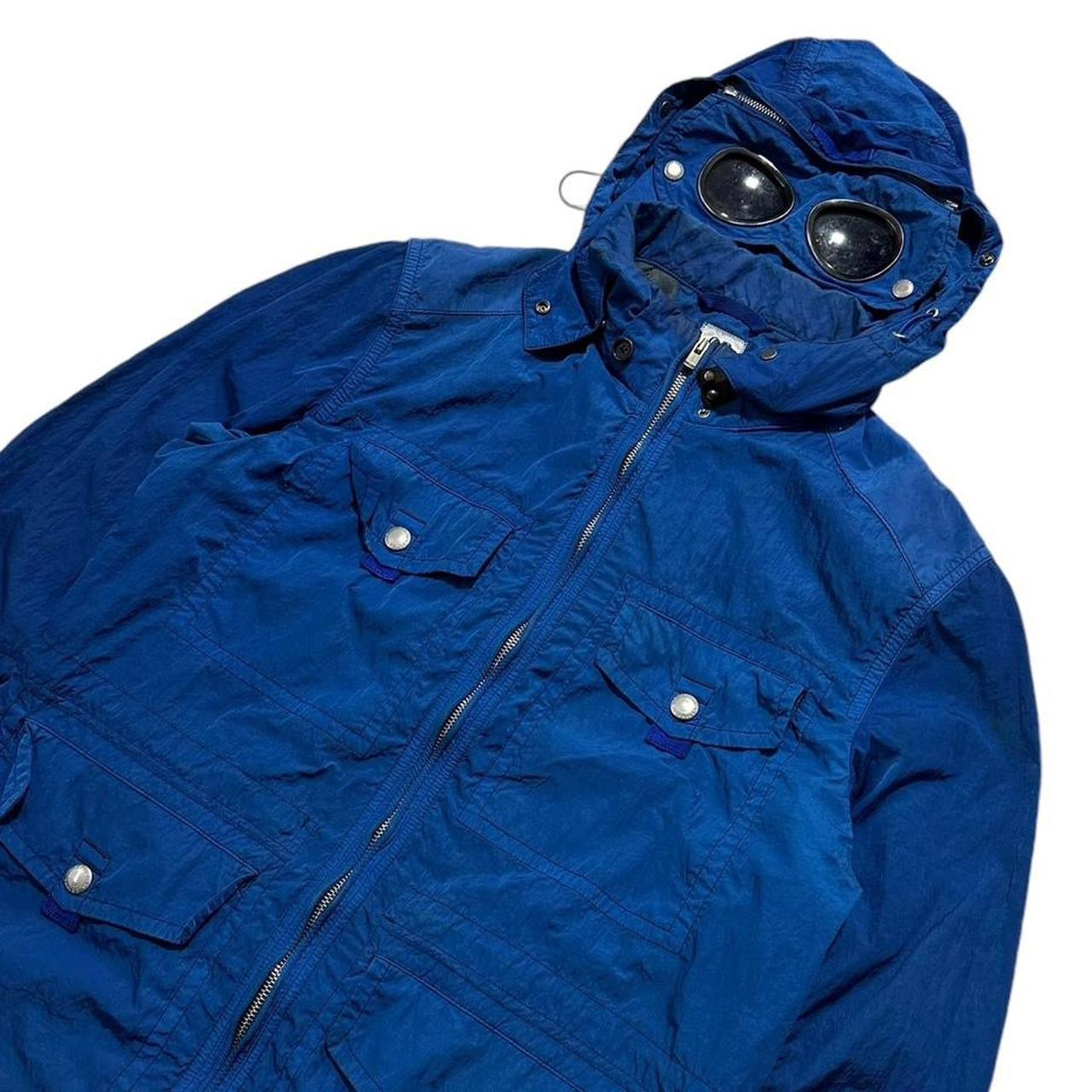 CP Company Blue Nylon Goggle Jacket