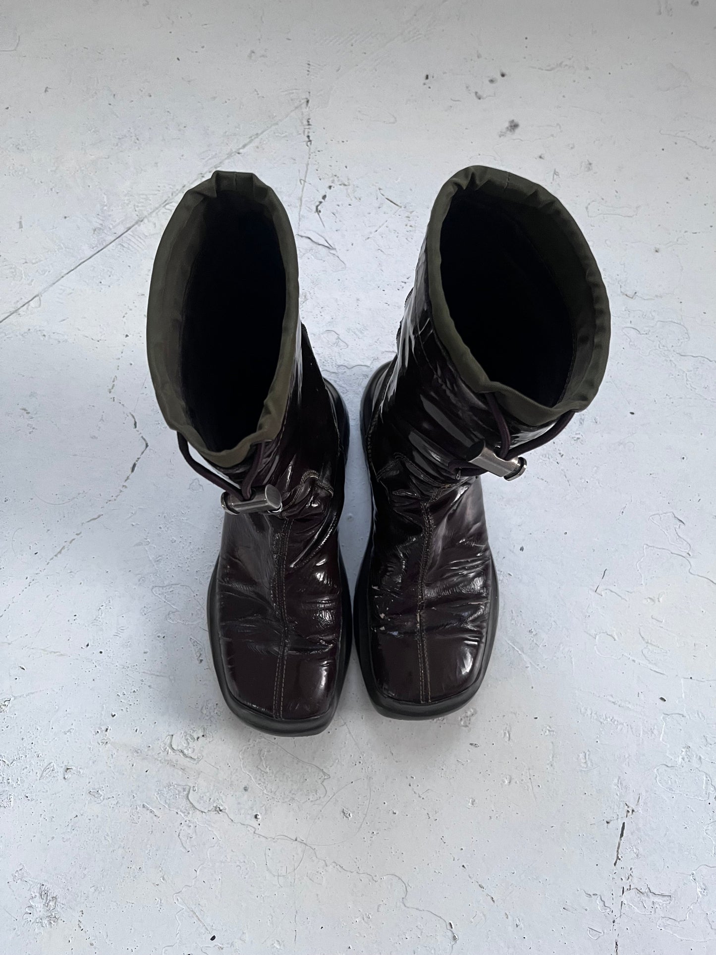 fw1999 prada sport boots | BROWN, Brown
