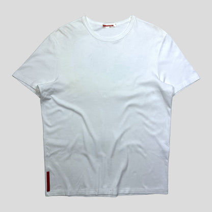 Prada Sport SS00 Red Tab Cotton T-shirt - L