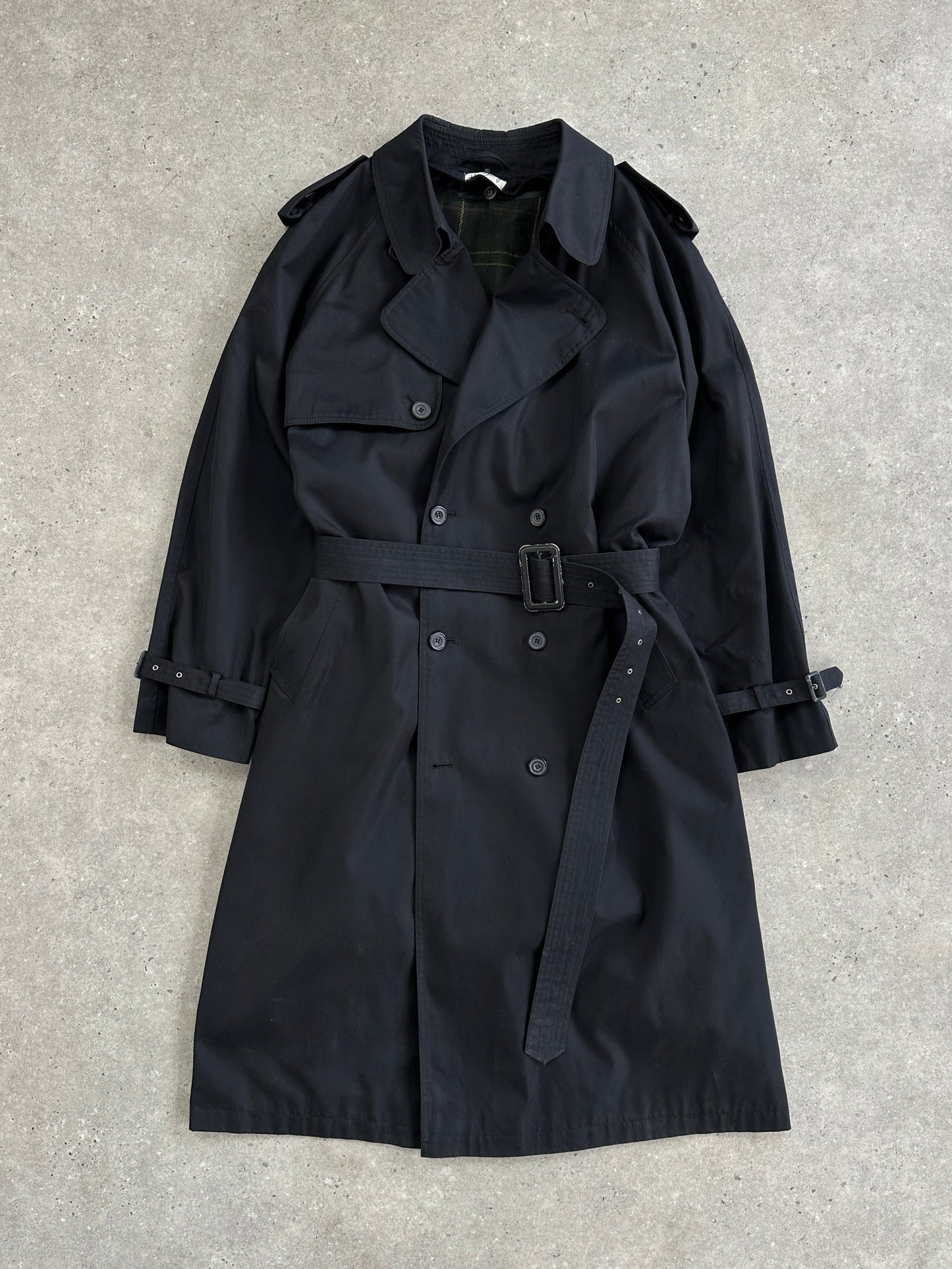 Vintage Double Breasted Belted Trench Coat - XL