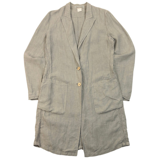 Vintage 2000s Emporio Armani Linen Jacket Womens Size M | Medium, Grey