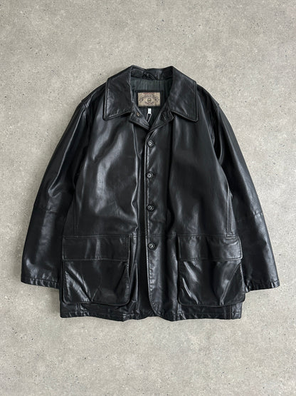 Armani Jeans Structured Leather Jacket - XL