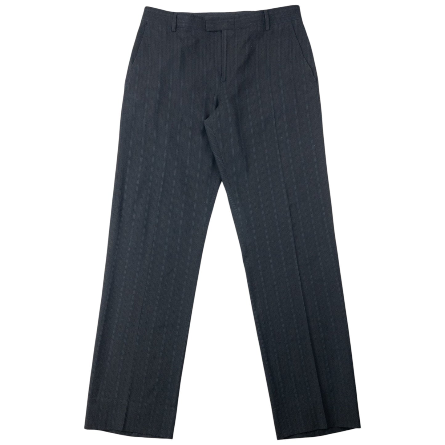 Vintage 2000s Versace Versus Pinstripe Jacket & Trousers Suit Set Size XL | XL, Black