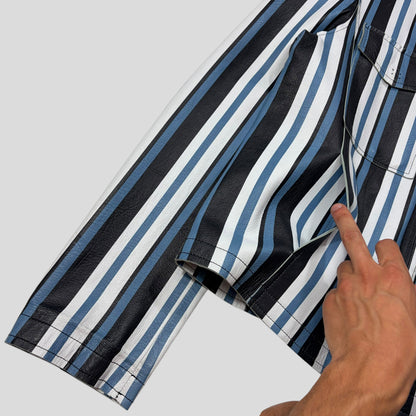 Dolce & Gabbana 00’s Leather Striped Blouson Work Jacket - M | Default Title, Multicoloured