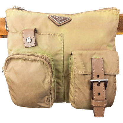 Vintage 2000s Prada Cargo Belt Bag | O/S, Beige