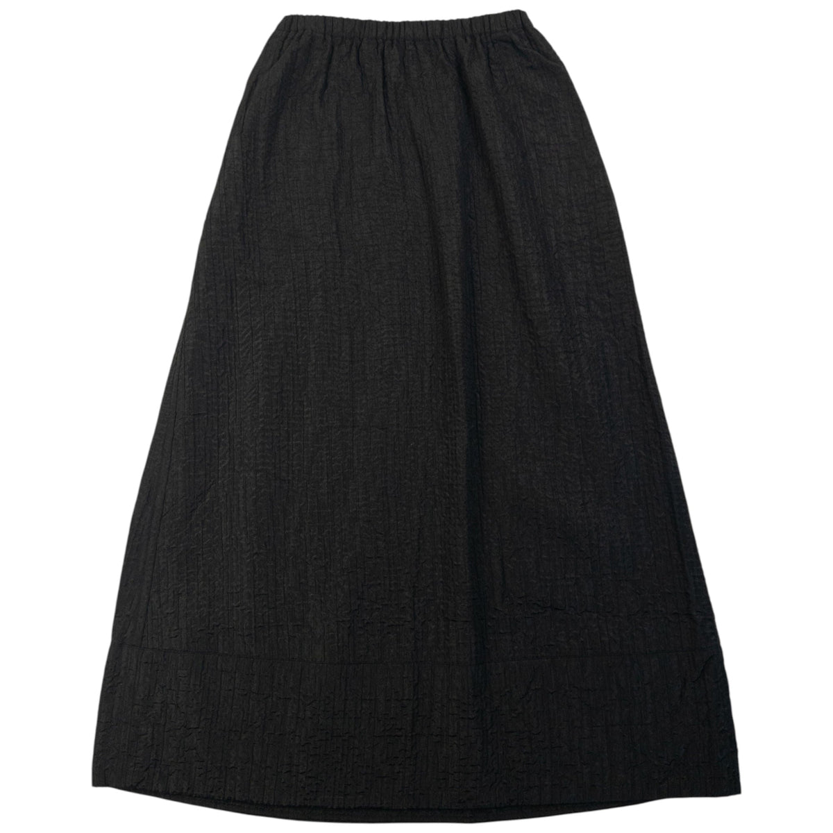 Vintage 90s Plantation By Issey Miyake Crinkle Skirt Womens One Size | O/S, Black