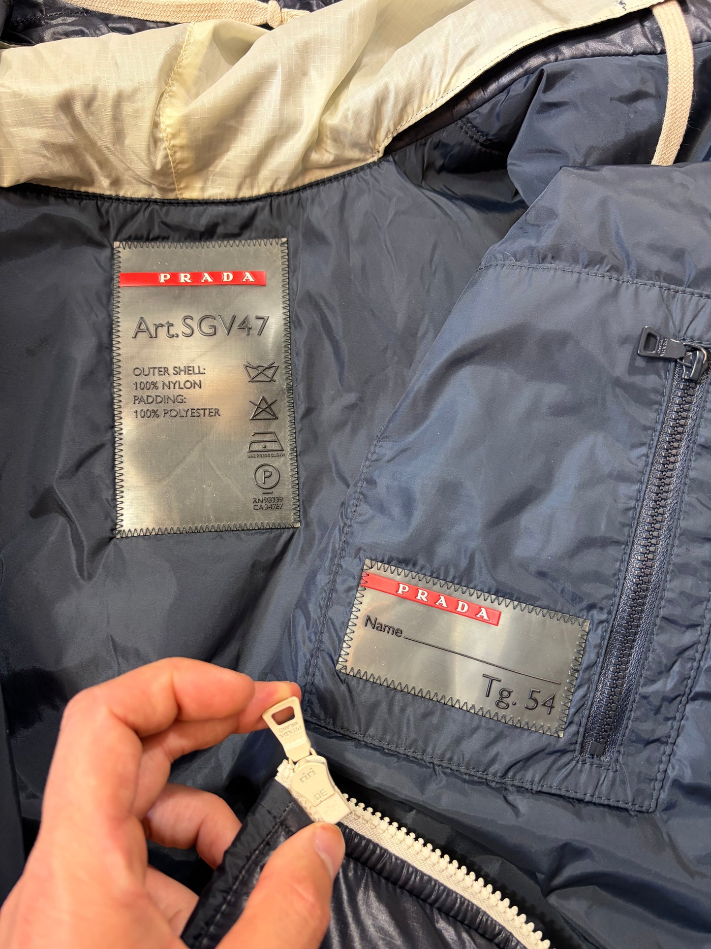 Prada Sport 2008 Astro Panelled Nylon Padded Biker Jacket - L | O/S, Multicoloured